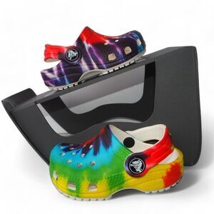 Crocs Classic "Rainbow Tie Dye" Colorful Clogs Multicolor Infant Toddler 5